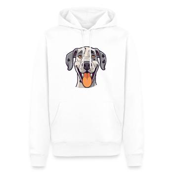 Deutsche Dogge Hunderasse Aquarell Karikatur Kawaii Cli - Männer Premium Bio Hoodie - Weiß - Vorne - Nico (187cm)