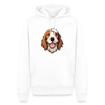 Petits Bassets Griffons Vendéen Chien Race Watercol - Sweat à capuche Premium bio Homme - blanc - Devant - Nico (187cm)