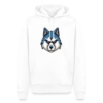 Husky chien race aquarelle dessin animé Kawaii Clipart - Sweat à capuche Premium bio Homme - blanc - Devant - Nico (187cm)