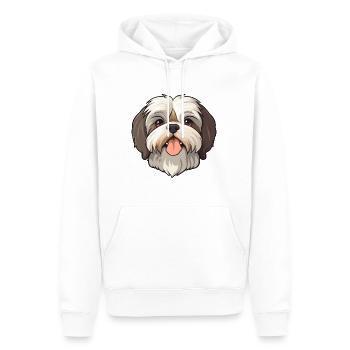 Shih Tzu chien race aquarelle dessin animé Kawaii Clipa - Sweat à capuche Premium bio Homme - blanc - Devant - Nico (187cm)