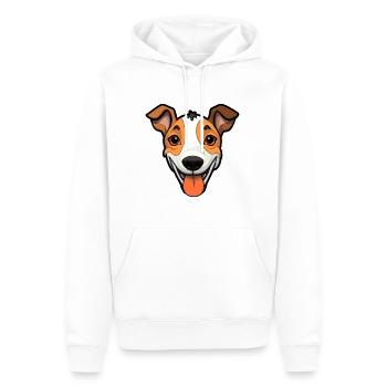 Glatte Foxterrier-Hunderasse Aquarell-Karikatur Ka - Männer Premium Bio Hoodie - Weiß - Vorne - Nico (187cm)