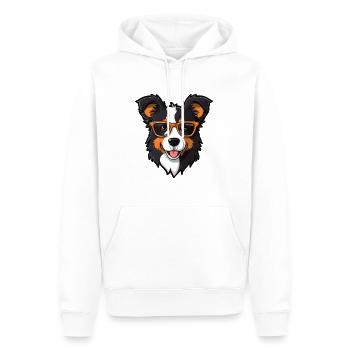 Border Collie Hunderasse Aquarell Karikatur Kawaii - Männer Premium Bio Hoodie - Weiß - Vorne - Nico (187cm)