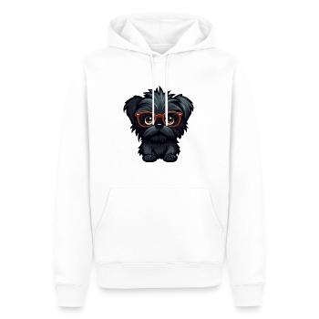 Affenpinscher chien race aquarelle dessin animé kawaii - Sweat à capuche Premium bio Homme - blanc - Devant - Nico (187cm)