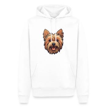 Silky Terrier Hunderasse Aquarell Karikatur Kawaii - Männer Premium Bio Hoodie - Weiß - Vorne - Nico (187cm)