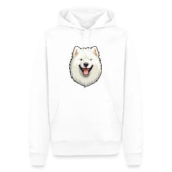 Samoyède chien race aquarelle dessin animé Kawaii Clipar - Sweat à capuche Premium bio Homme - blanc - Devant - Nico (187cm)