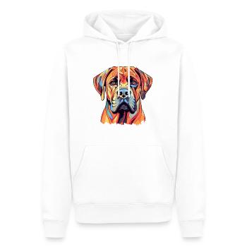 Boerboel chien race aquarelle dessin animé Kawaii couleur - Sweat à capuche Premium bio Homme - blanc - Devant - Nico (187cm)