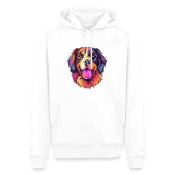 Hovawart Hunderasse Aquarell Karikatur Kawaii Farbe - Männer Premium Bio Hoodie - Weiß - Vorne - Nico (187cm)