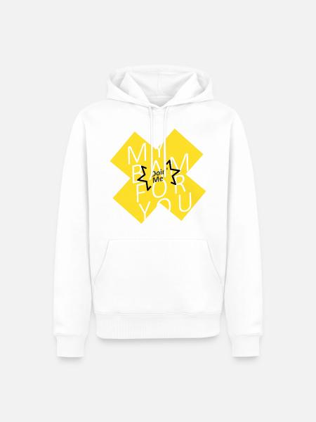 doin me - Men’s Premium Organic Hoodie - white