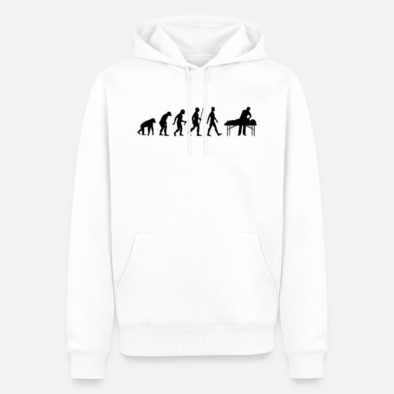 Physio Evolution Physiotherapeut Entwicklung - Männer Premium Bio Hoodie - Weiß