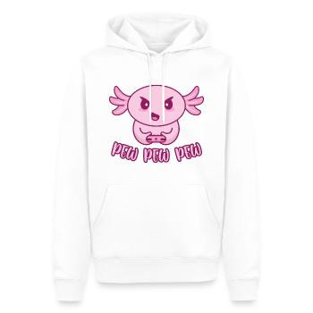 Axolotl gamer Zocker gaming zocken pew pew pew - Männer Premium Bio Hoodie - Weiß - Vorne - Nico (187cm)