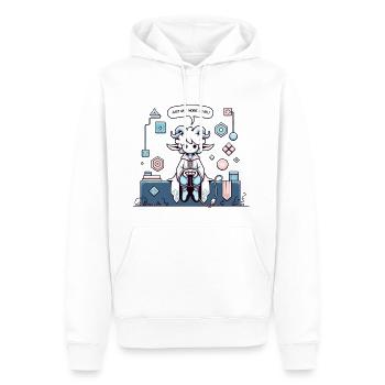 Just One More Level! - Männer Premium Bio Hoodie - Weiß - Vorne - Nico (187cm)