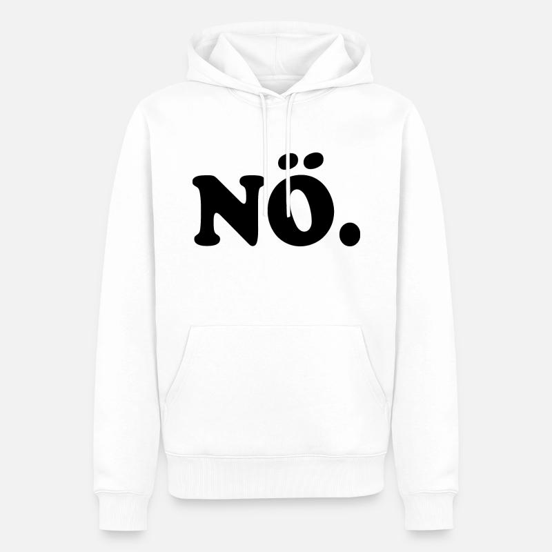 Nö - Männer Premium Bio Hoodie - Weiß