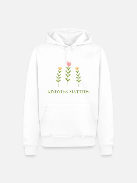 Kindness matters - Nächstenliebe ist wichtig - Männer Premium Bio Hoodie - Weiß