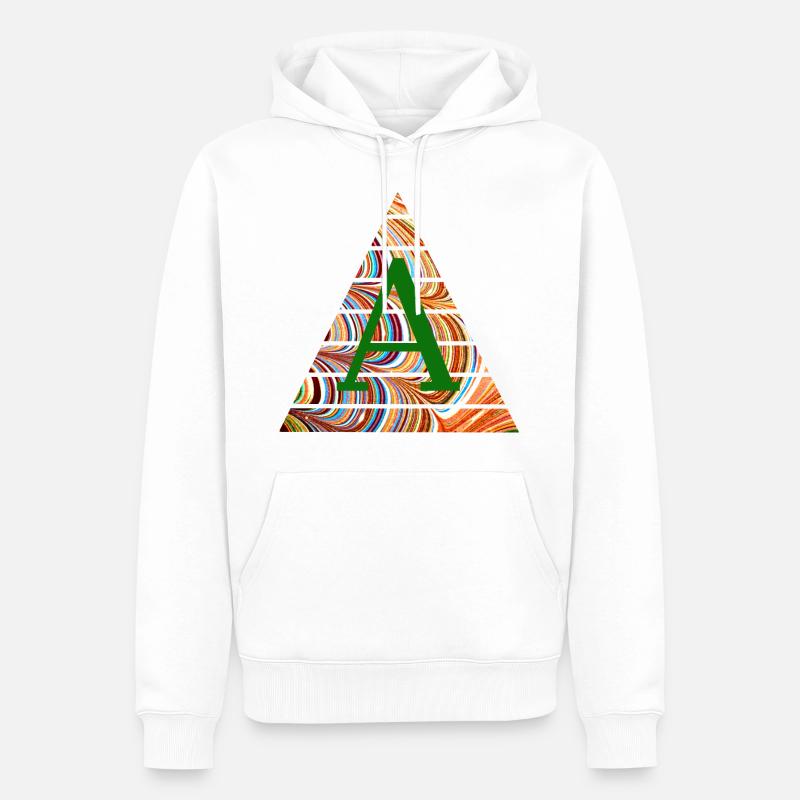 triangle e 56 a - Men’s Premium Organic Hoodie - white