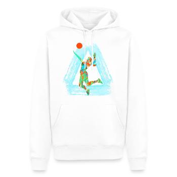 volleyballerin e 4 - Männer Premium Bio Hoodie - Weiß - Vorne - Nico (187cm)