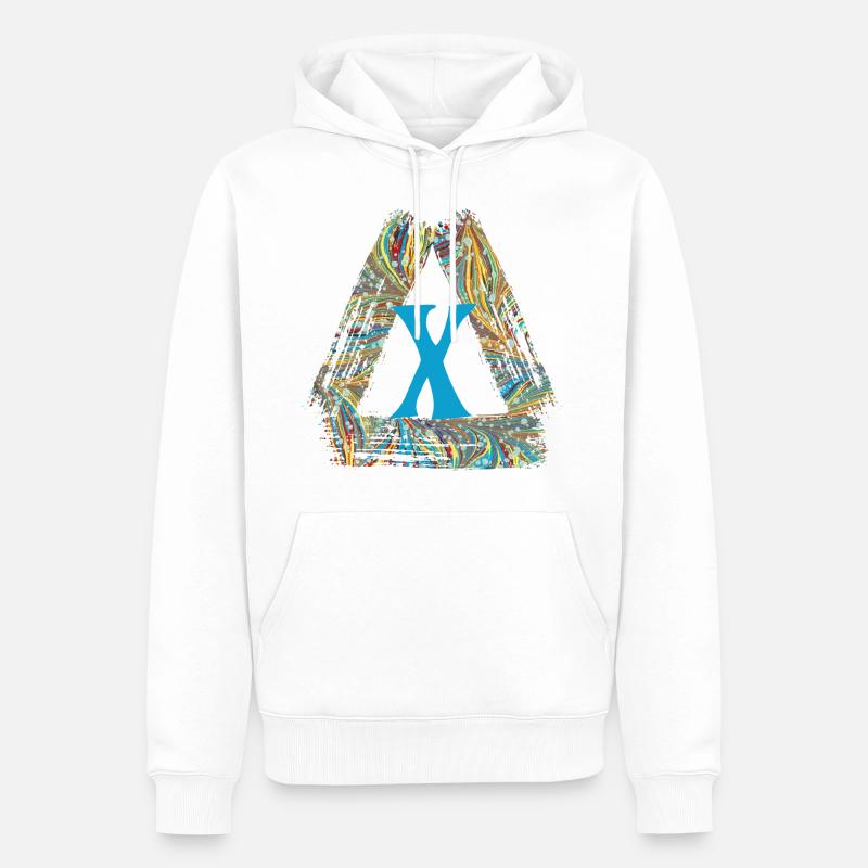 E 201 x - Sweat à capuche Premium bio Homme - blanc