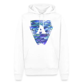 Triangle E 103 A - Sweat à capuche Premium bio Homme - blanc - Devant - Nico (187cm)