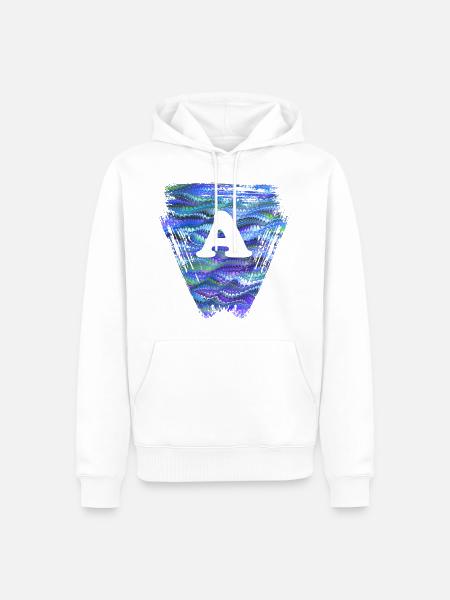 Triangle E 103 A - Men’s Premium Organic Hoodie - white