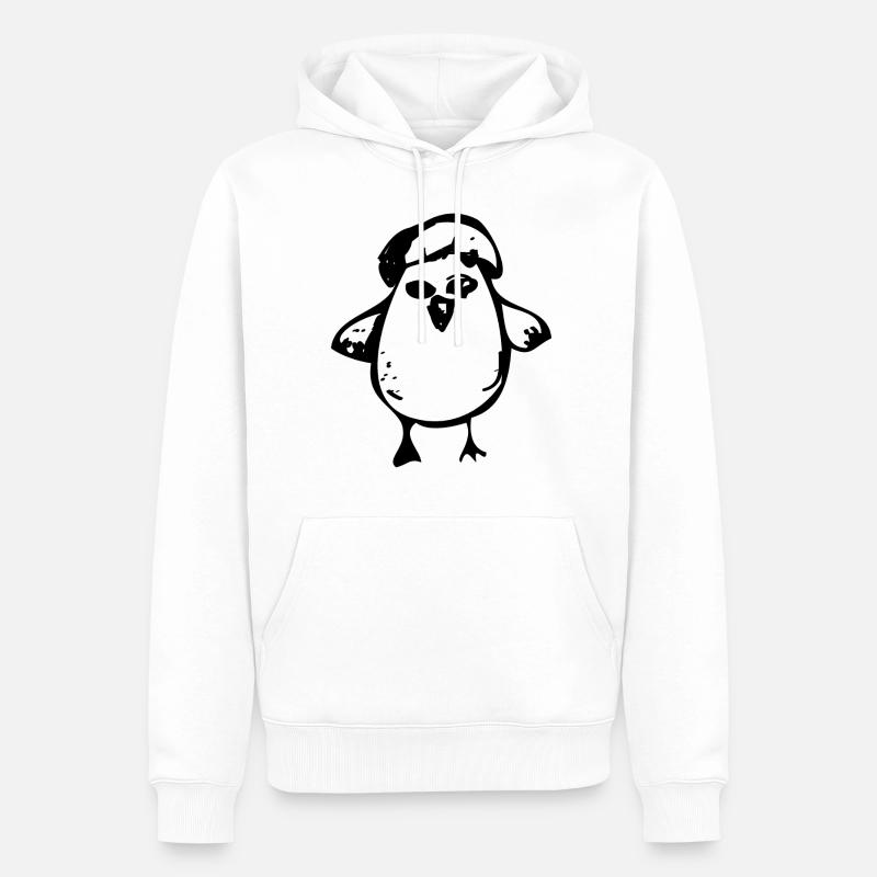 Chick - Men’s Premium Organic Hoodie - white