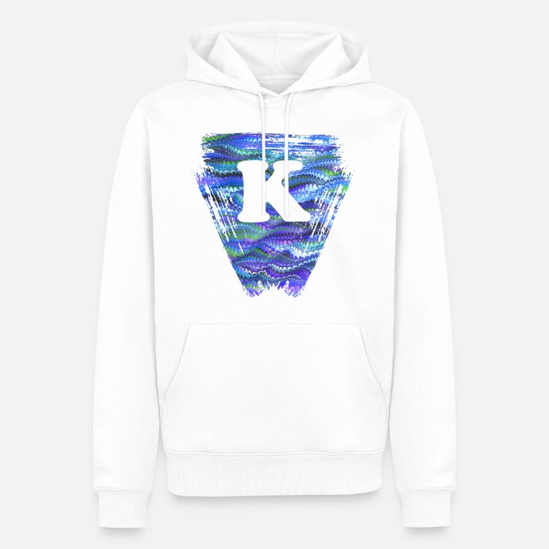 Dreieck E 103 K - Sweat à capuche Premium bio Homme - blanc