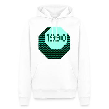 Geburtsjahr Shirt Game Pixel Retro 1990 - Männer Premium Bio Hoodie - Weiß - Vorne - Nico (187cm)