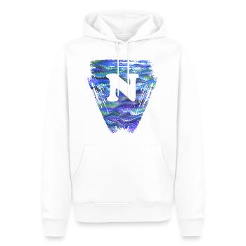 Dreieck E 103 N - Sweat à capuche Premium bio Homme - blanc - Devant - Nico (187cm)