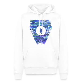 Dreieck E 103 o - Sweat à capuche Premium bio Homme - blanc - Devant - Nico (187cm)