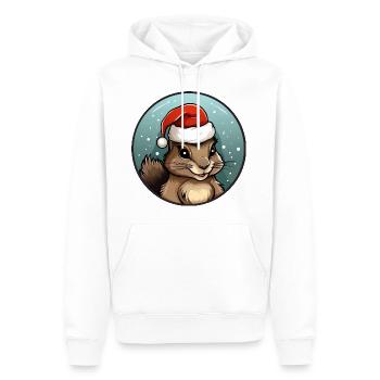 Squirrel Christmas - Men’s Premium Organic Hoodie - white - Front - Nico (187cm)