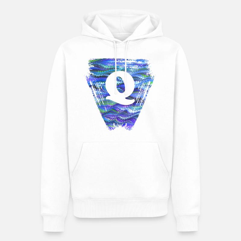 Triangle E 103 Q - Sweat à capuche Premium bio Homme - blanc