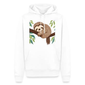 Cute Sloth - Men’s Premium Organic Hoodie - white - Front - Nico (187cm)