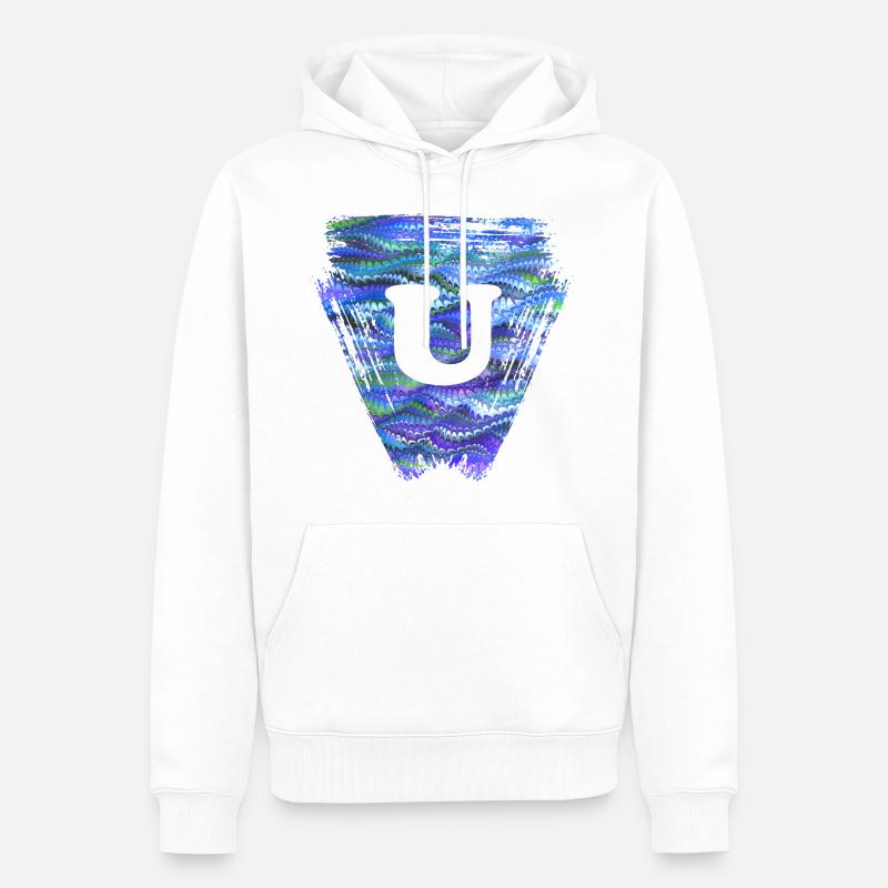 Triangle E 103 U - Sweat à capuche Premium bio Homme - blanc