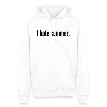 I hate summer. - Men’s Premium Organic Hoodie - white - Front - Nico (187cm)
