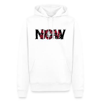 DROITS ANIMAUX NOW_03 - Sweat à capuche Premium bio Homme - blanc - Devant - Nico (187cm)