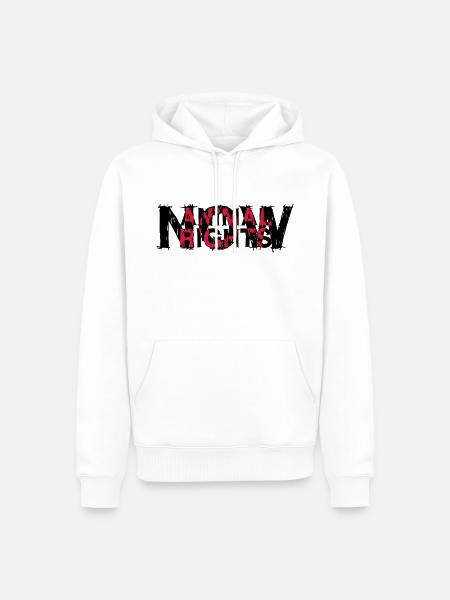 ANIMAL RIGHTS NOW_03 - Men’s Premium Organic Hoodie - white