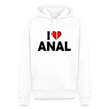 I love anal - Männer Premium Bio Hoodie - Weiß - Vorne - Nico (187cm)