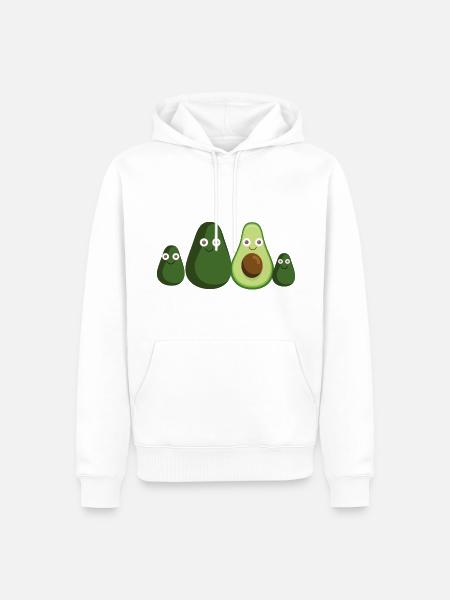 avocado,familie,avocados - Männer Premium Bio Hoodie - Weiß