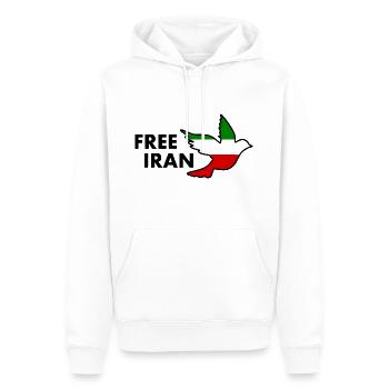 Free iran - Männer Premium Bio Hoodie - Weiß - Vorne - Nico (187cm)