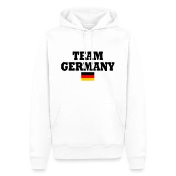 Allemagne - Sweat à capuche Premium bio Homme - blanc - Devant - Nico (187cm)