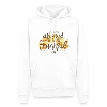 Action de grâce Récolte Feuillage d’automne Reconnaissant - Sweat à capuche Premium bio Homme - blanc - Devant - Nico (187cm)