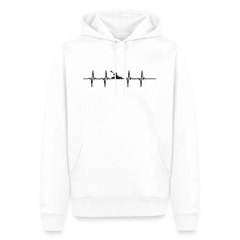 Herzschlag Kanu Kanut Kajak Herzschlag Weiß - Männer Premium Bio Hoodie - Weiß - Vorne - Nico (187cm)