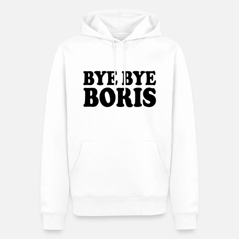 Bye bye boris - Männer Premium Bio Hoodie - Weiß