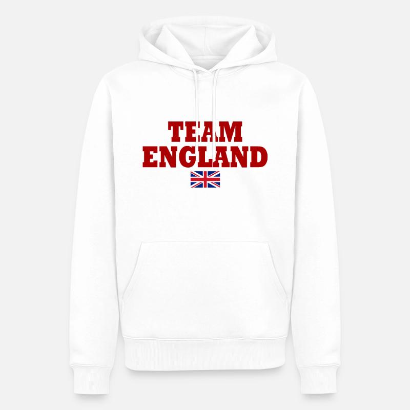 angleterre - Sweat à capuche Premium bio Homme - blanc
