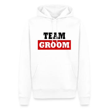 Team groom - Männer Premium Bio Hoodie - Weiß - Vorne - Nico (187cm)
