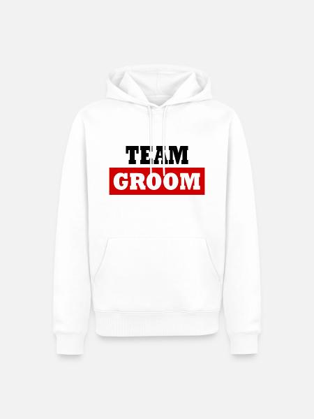 Team groom - Männer Premium Bio Hoodie - Weiß