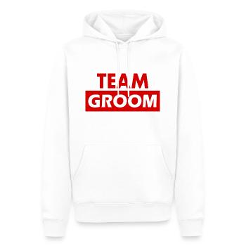 Team groom - Männer Premium Bio Hoodie - Weiß - Vorne - Nico (187cm)