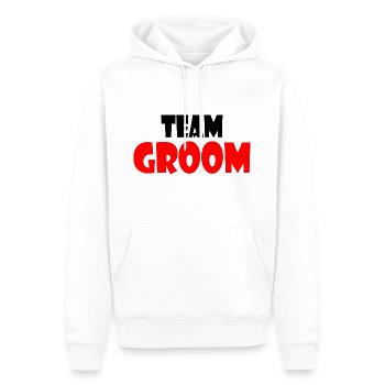 Team groom - Männer Premium Bio Hoodie - Weiß - Vorne - Nico (187cm)