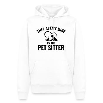 Pet Sitter Assis Chien Promeneur Fourrure Animal Drôle - Sweat à capuche Premium bio Homme - blanc - Devant - Nico (187cm)