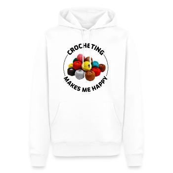 Crochet Crochet Crocheter Drôle - Sweat à capuche Premium bio Homme - blanc - Devant - Nico (187cm)