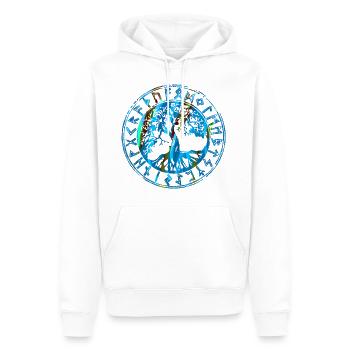 Baum des Lebens ,Lebensbaum,Graffiti,keltisch - Männer Premium Bio Hoodie - Weiß - Vorne - Nico (187cm)