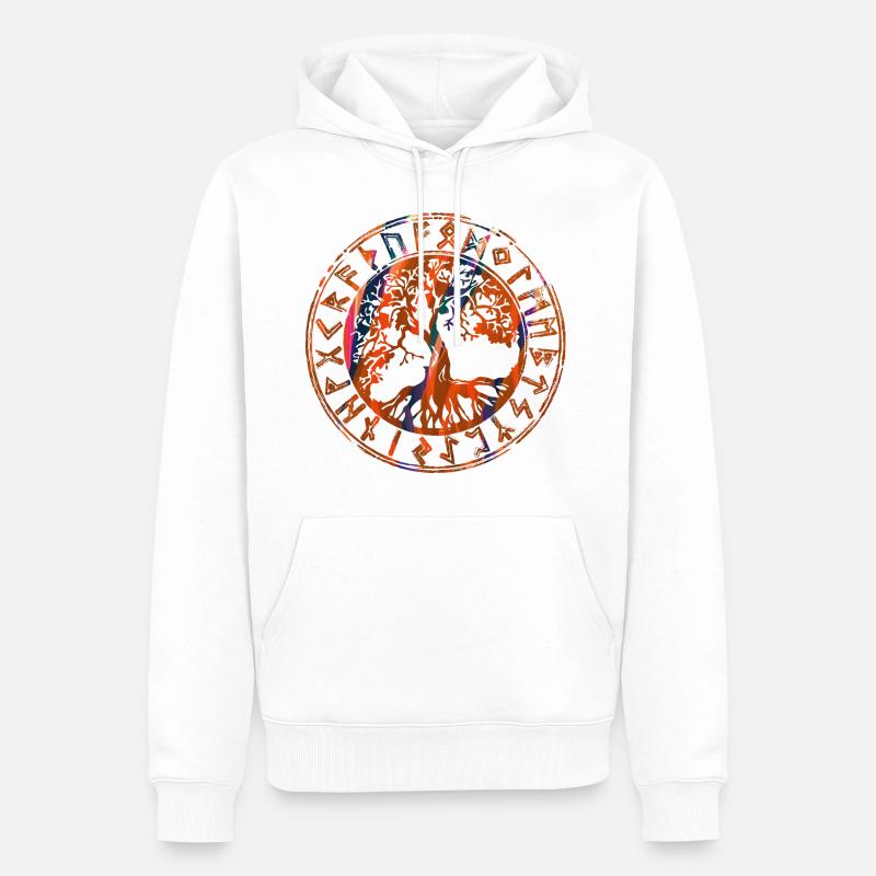 Arbre de Vie,Arbre de Vie,Graffiti,Celtique - Sweat à capuche Premium bio Homme - blanc
